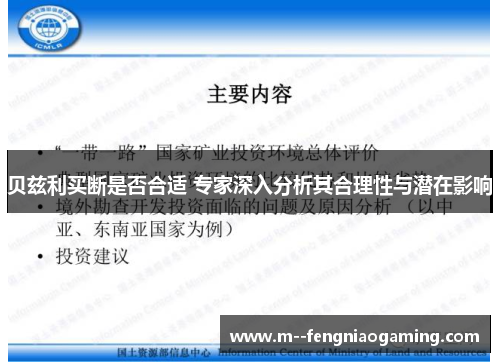 贝兹利买断是否合适 专家深入分析其合理性与潜在影响 贝兹利买断是否合适 专家深入分析其合理性与潜在影响